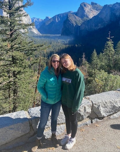 Martha with her host mom Stacey in Yosemite (2)